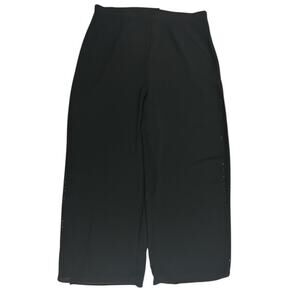 Montee Collection size 16 Dress Pants Black Wide Leg 2-Ply Sheer Overlay Beaded